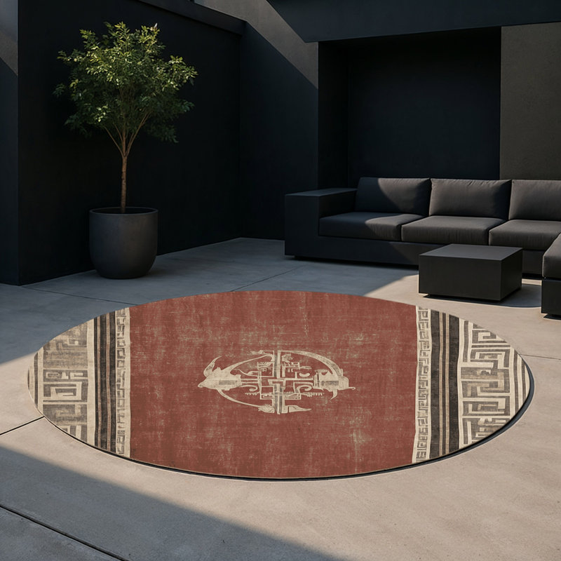 Tapis intérieur et extérieur Orphean Lyric, Rond 5 pi