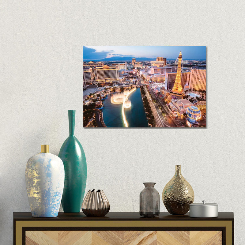 The Fountains Of Bellagio And The Strip, Las Vegas, Nevada, USA by Matteo Colombo - Gallery-Wrapped Canvas Giclée on Canvas