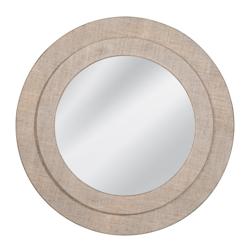 Haven Round Rattan Mirror, Pumice