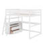 Lit mezzanine double avec bureau et tablettes, deux tiroirs intégrés-114707938