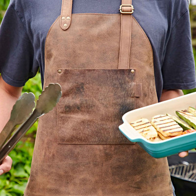 Brown Buffalo Leather Apron
