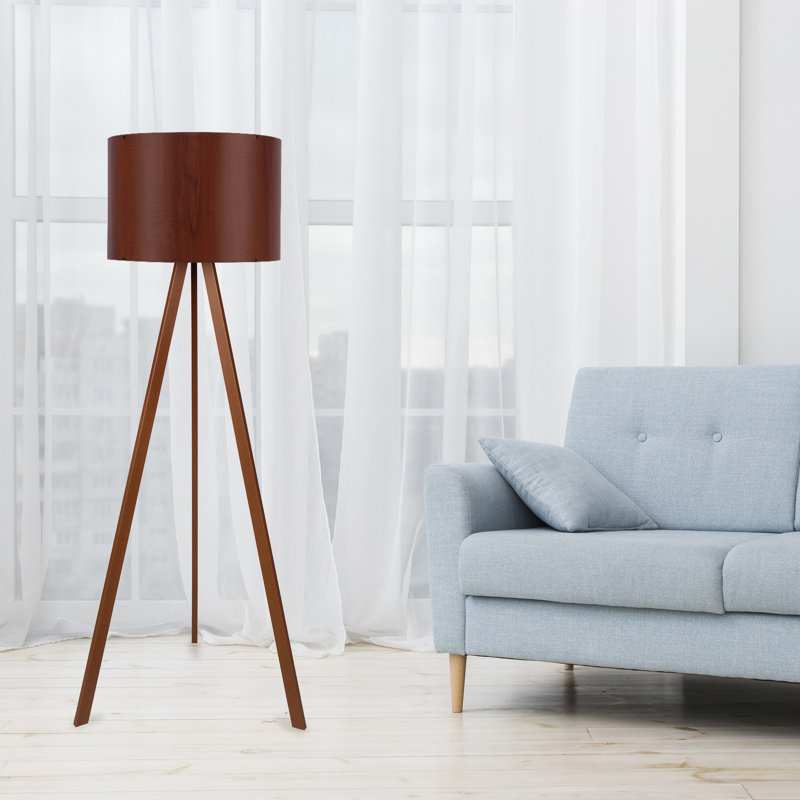 Lampe sur pied Rybicki, Brun, Brun foncé
