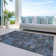 Machine Washable Indoor/Outdoor Chantille ACN1109 Teal Rug