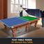 Plateau de table de tennis de table pliable et portatif de taille moyenne 8 pieds bleu pour jeux d'intérieur-121198722-121198723