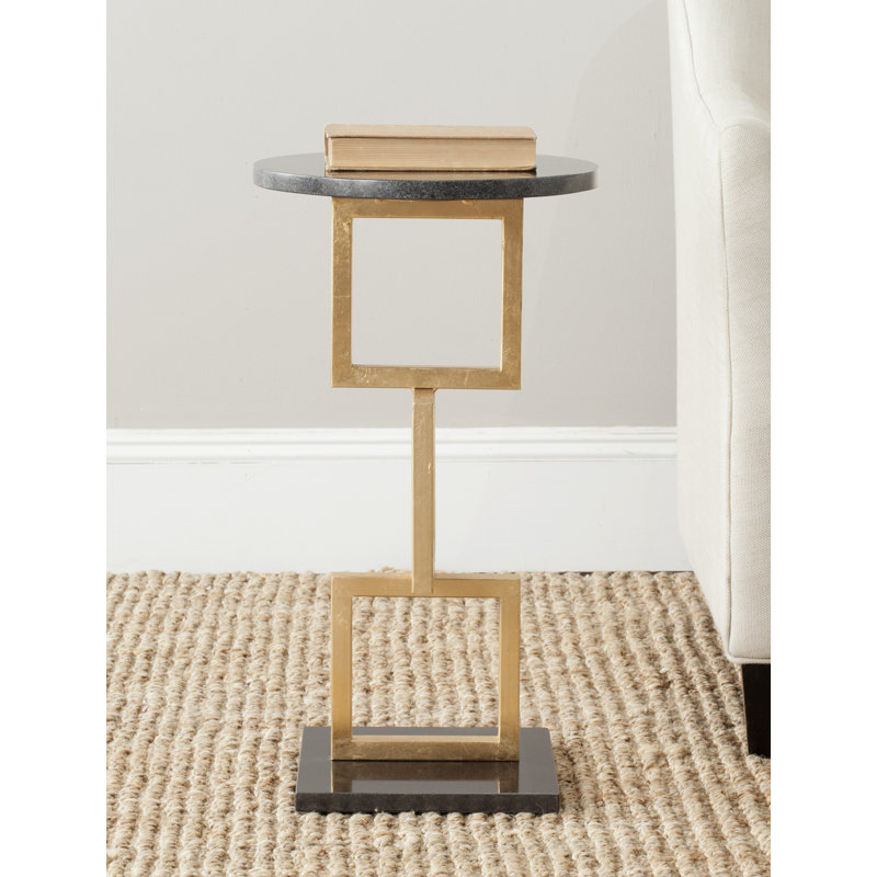 Finnick End Table, Black/Gold