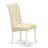 3 Piece Dining Room Furniture Set Contains a Round Dining Table with Pedestal and 2 Cream Linen Fabric Parsons Chairs, 42x42 Inch, Linen White-82180122-82180123-129437961