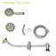 Système de pomme de douche double en nickel brossé: pomme de douche de 4,7 po, douche à 7 poignées, système de barre coulissante réglable et ensemble de tuyaux avec pomme de douche à pluie et nickel-124583780