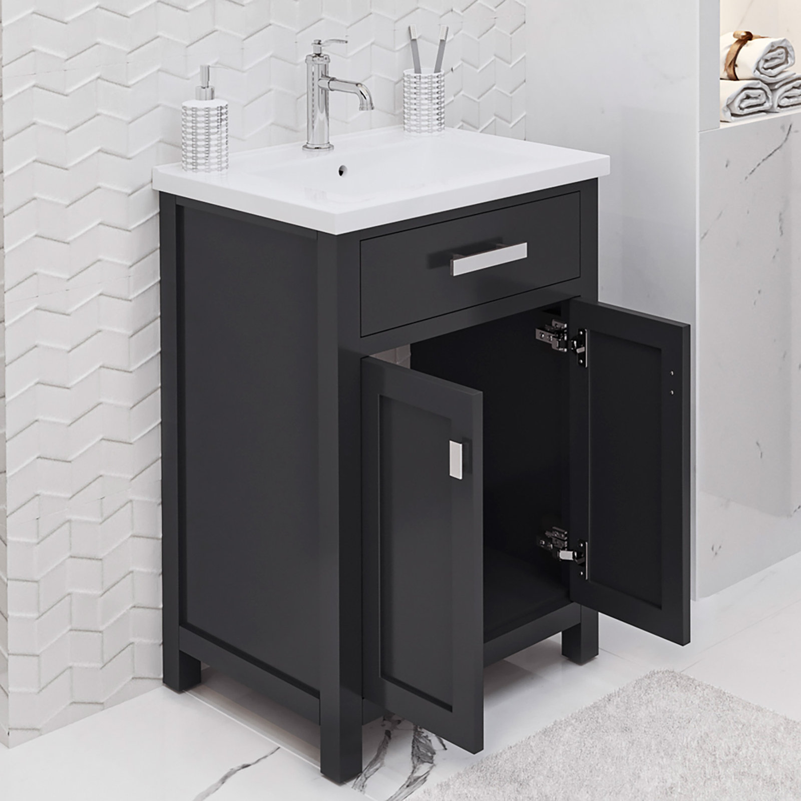 Caitlyn 24" Single Bathroom Vanity, Espresso