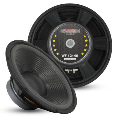 5 Core Car Subwoofer 300W 12" Deep Bass Replacement Speaker 4Ohm 40 - 3.5 KHz Component Sub Woofer