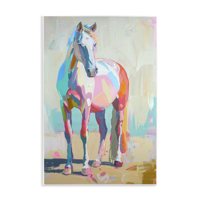 "Pastel Hued Horse", art mural par Petal Prints Design