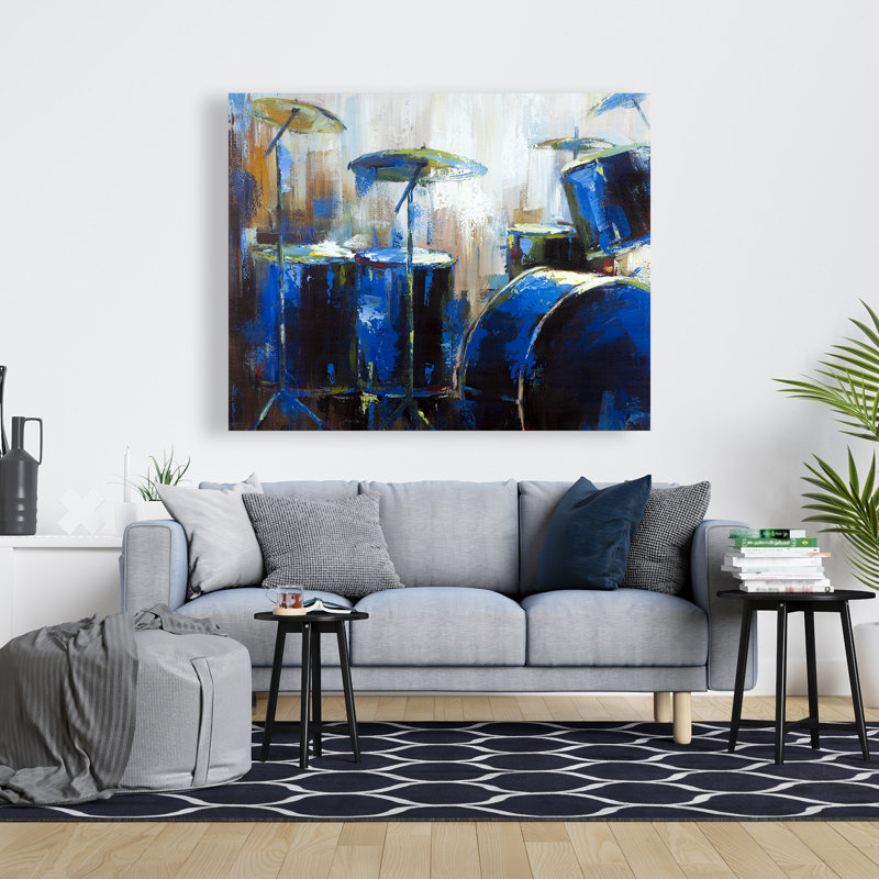 Tambours Asbtract | Toile grotte brune pour décoration intérieure