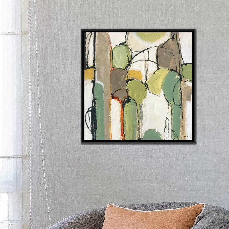 « connected i », impression sur toile, H 18 po x l 18 po x P 1,5 po, Toile avec cadre noir, Pas de tapis
