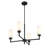 Oreane 4-Light Chandelier in Matte Black-1954205361