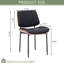 Windsor Contemporary Kitchen & Dining Chair with Walnut Bentwood Frame and Padded Faux Leather Seat-1866037683