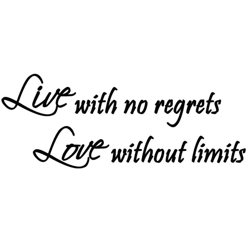 Text & Numbers Wall Decal, 20" H x 44" W