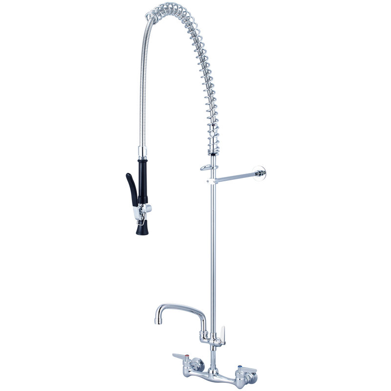 Central Brass Pull Down Kitchen Faucet, 8"