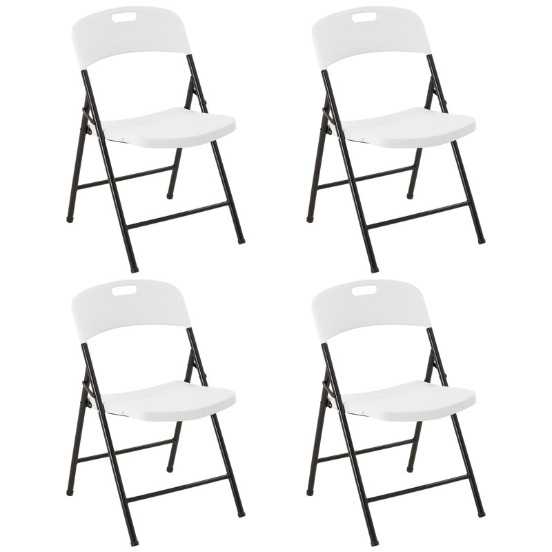 4 chaises de salle à manger entièrement assemblées, chaises pliantes pour l'extérieur et l'intérieur