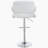 Chrome and White Adjustable Bar Stool