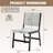 Metal Frame Breathable Synthetic Leather Upholstery Modern Dining Chairs White（Set for 4）-1581241665-1581241668