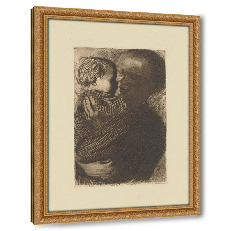 Mère avec enfant dans ses bras (1910), H 18 po x l 12 po