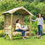 O'Donohue 207cm W x 55cm D Solid Wood Arbour with Bench in Natural