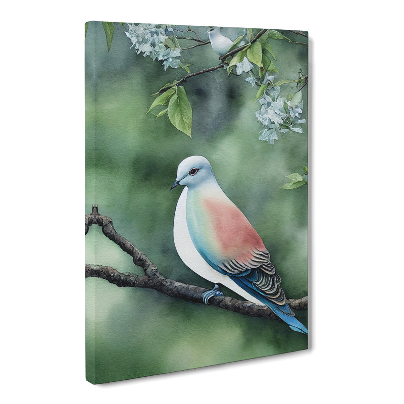 CAN-V0523-2697X Watercolour Dove Bird Vol.1 - Wrapped Canvas Print, 50cm H x 35cm W x 3cm D