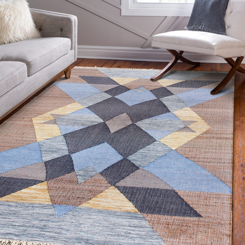 Tapis en jute / coton brun Iszic, Rectangle 6 pi x 9 pi