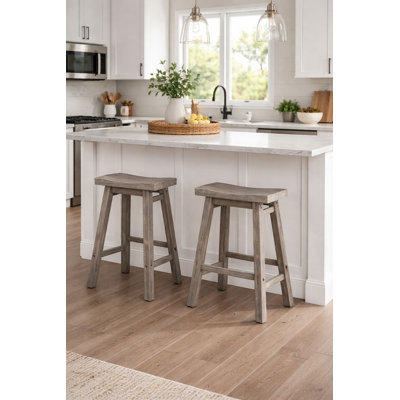 Alessandro Counter Stool with Solid Wood Frame