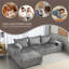 Tissu élégant, excellent toucher, design en forme de L, confort intime, grande profondeur d'assise, extension libre, combinaison aléatoire, flexibilité, compression complète, aucune installation du canapé-1306042471