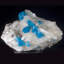 Cavansite sur heulandite miniature avec stilbite