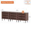 Buffet de cuisine avec rangement, 240 cm de large, couleur noyer-1116238738