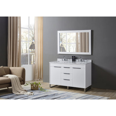Jaiyanna 48" Double Bathroom Vanity Set with Mirror