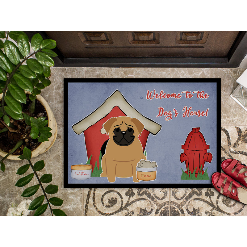 Tapis antidérapant pour chien Christianne, Brun, Rectangle 1 pi 6 po x 2 pi 3 po