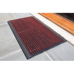 A1HC Large Outdoor Floor Door Mat, Natural Rubber Grill Drainable