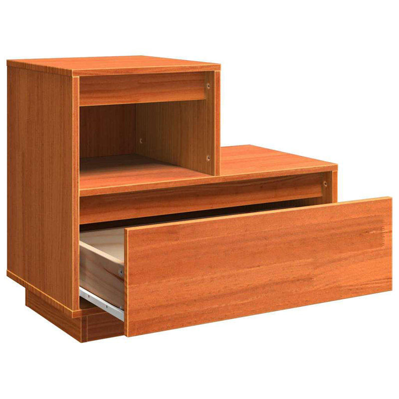 60cm W Solid Wood Bedside Table