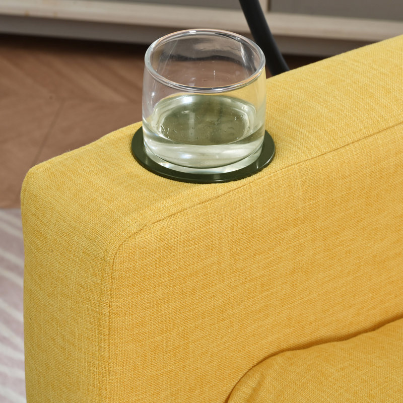 Fauteuil inclinable manuel, Jaune