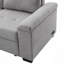 Canapé-lit modulaire en forme de L, canapé-lit d'angle en forme de L avec repose-pieds avec rangement et accoudoirs cachés et charge USB pour le salon-477178112