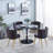 Modern Accent Chair(Set Of 2 ) With Iron Tube Wood Color Legs-1693145293