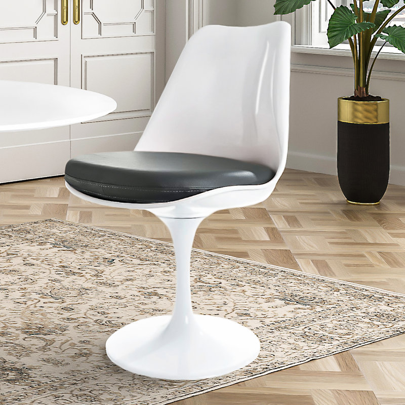 Pollard 119.38cm H Polyurethane Upholstered Side Chair, Grey