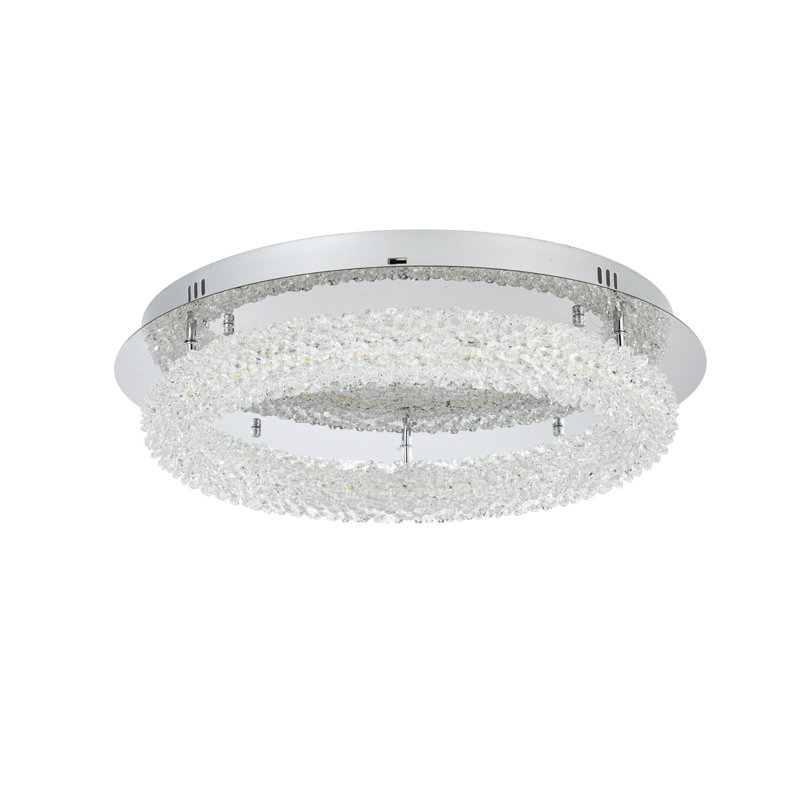 Bridgeton LED Semi Flush Mount, Chrome, 5.5" H x 22" W x 22" D