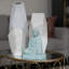 Vase de table irrégulière pattened en céramique avec bouche carrée Zada
