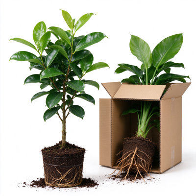 MistFoliage Mangosteen Tree - Live Fruit Tree Sapling, Edible Mangosteen Seedling for Patio & Garden