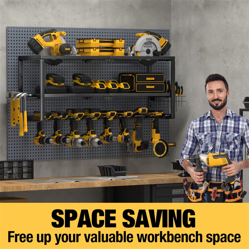 Heavy Duty Power Tool Organizer Wall Mount