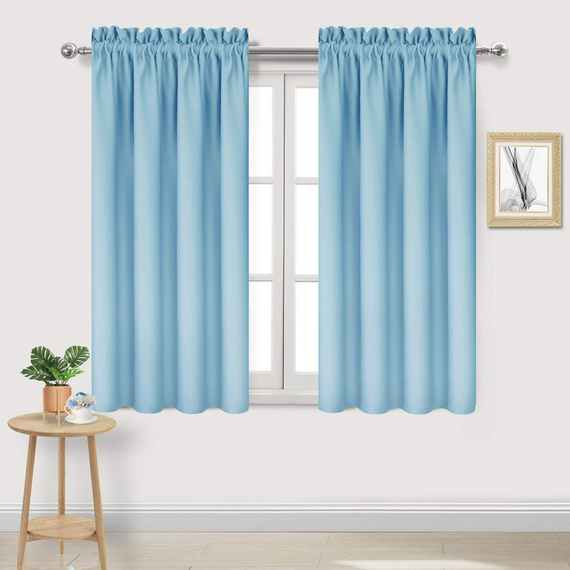 2 Panels Blackout Curtains – Thermal Insulated, Energy Saving & Noise Reducing Bedroom and Living Room Curtains, Set of 2 Rod Pocket Curtain Panels