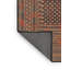 Tapis oriental en laine / polyester brun / beige / rouge tissé à la machine-881443137