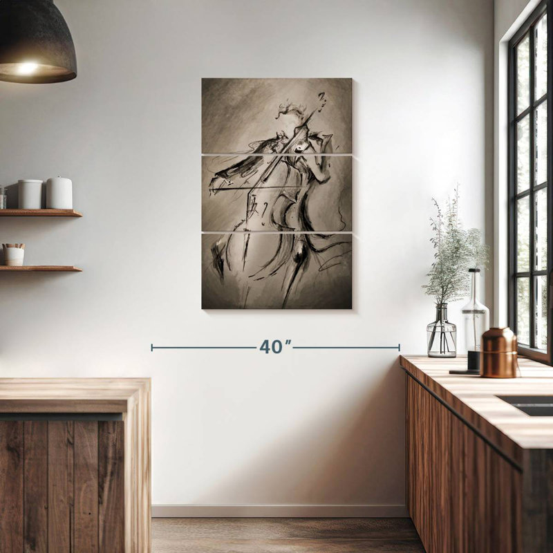 Abarca The Cellist Abstract, 38" H x 24" W