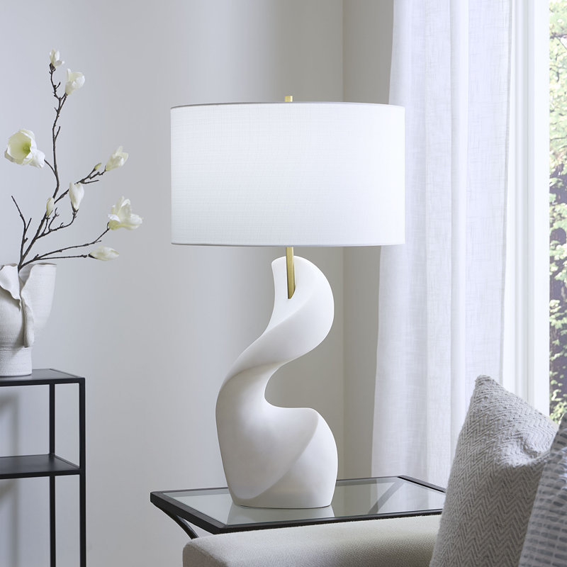 Cobra Ricestone Table Lamp with Linen Shade