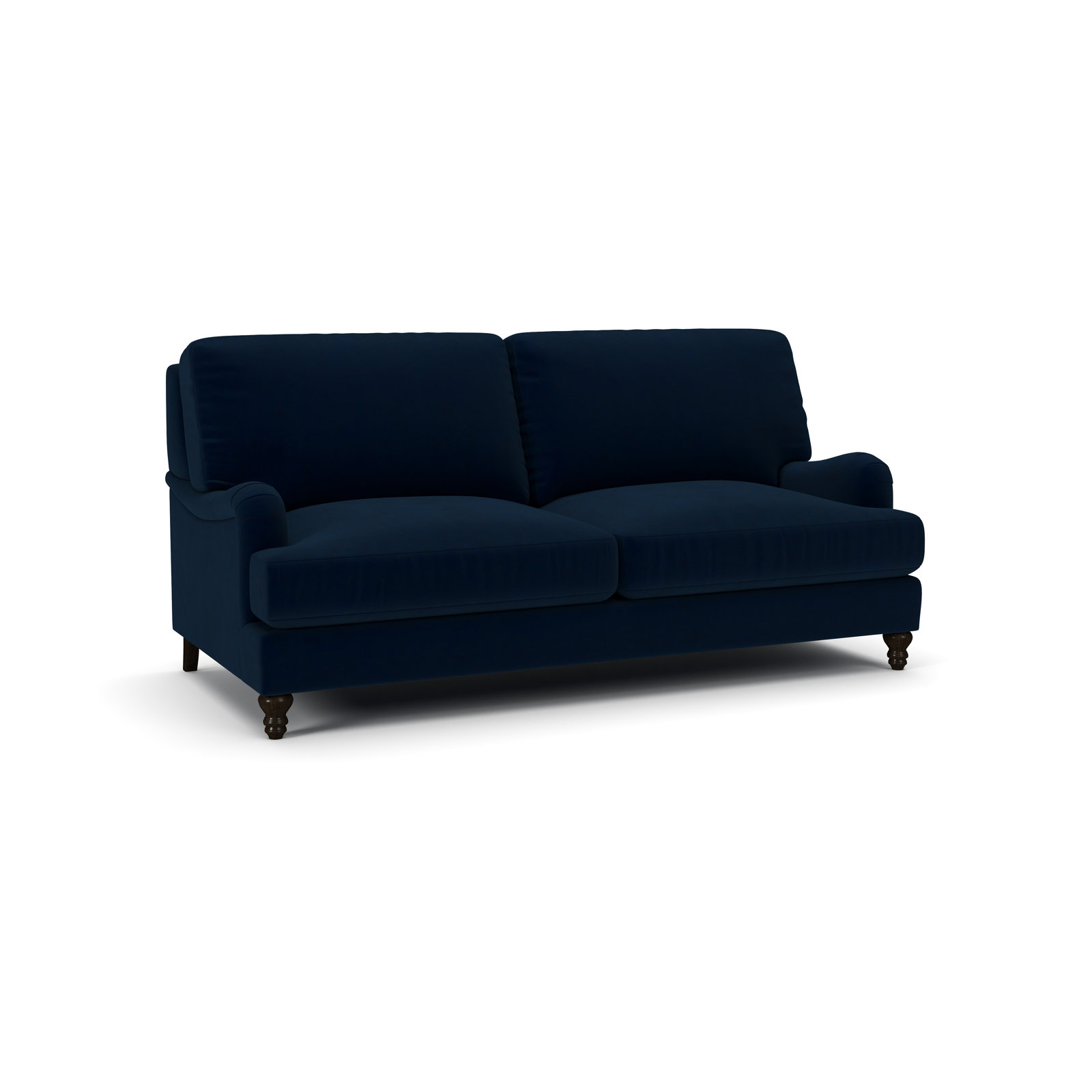 Walters 82'' Upholstered Sofa, Bella Ink Blue Performance Velvet