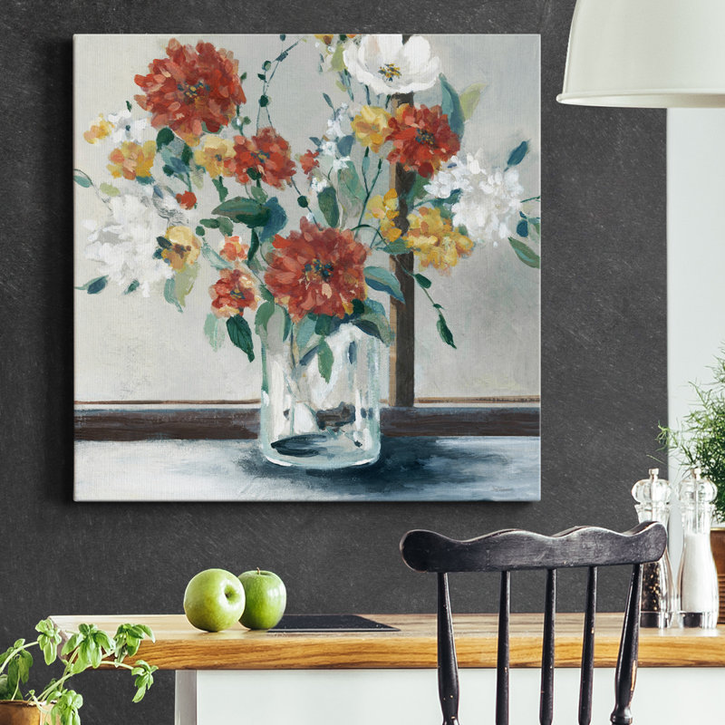 Ensoleillé automne - reproduction sur toile tendue, H 40 po x l 40 po x P 1 po