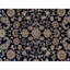 Tapis bleu en laine et soie noué à la main 8 pi 9 po x 12 pi 159992A3D26F4F5095F5F8DE13BC68E5